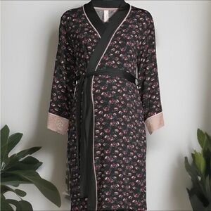 NANETTE LEPORE Maternity Robe Womens Large Floral GREAT FOR IN HOSPITAL/LABOR